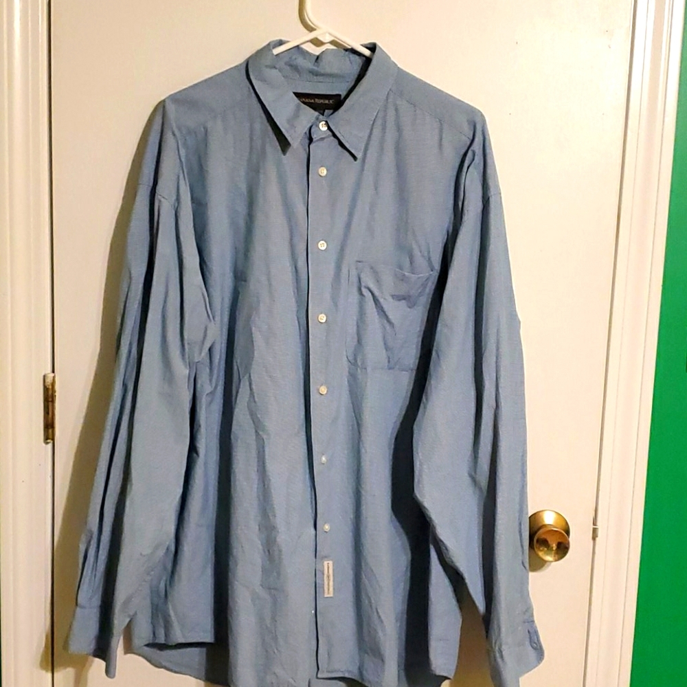 Banaana Republic men's XL blue dress button down shirt